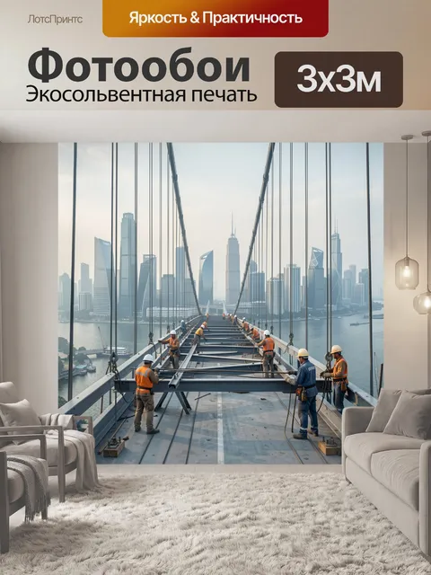 Фотообои Монтажные работы над водой