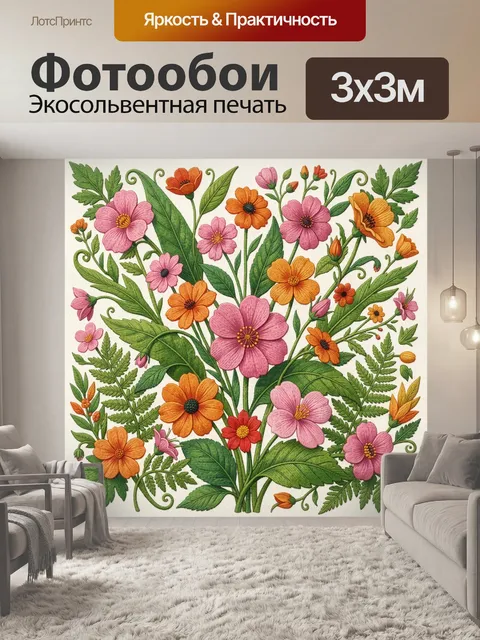 Фотообои Летняя россыпь садовых цветов