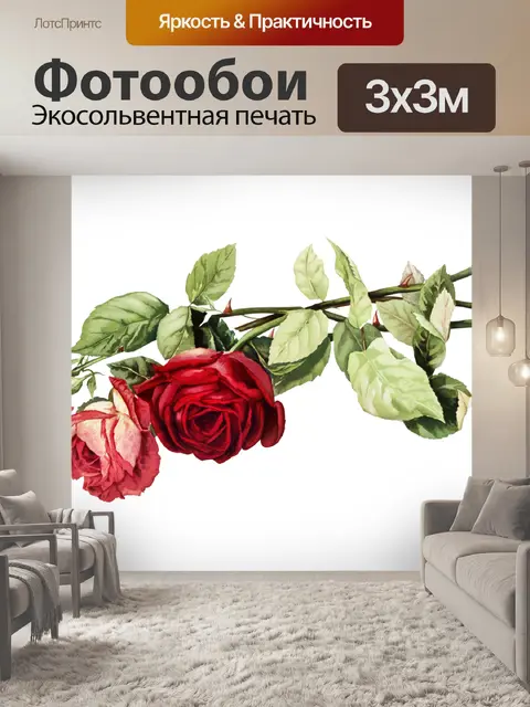 Фотообои Роза цветок старинная картина