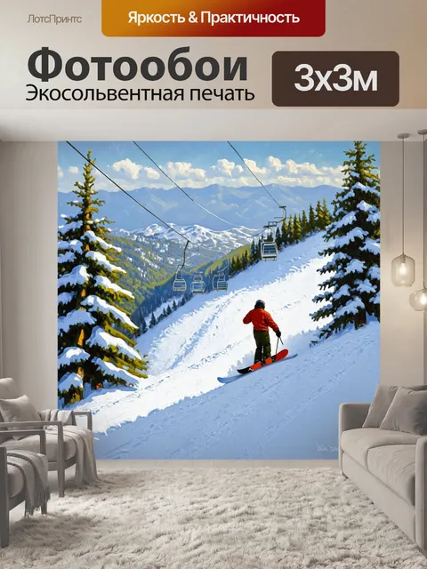 Фотообои замечательный зимний пейзаж