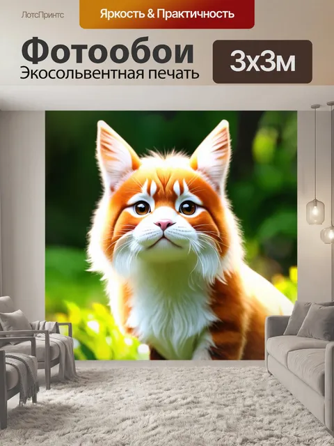 Фотообои животные в стиле манга