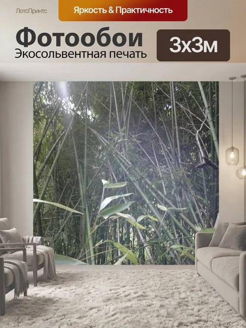 Фотообои Бамбук Bambuseae viridiglauc