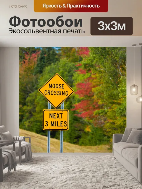 Фотообои лосей знак пересечения