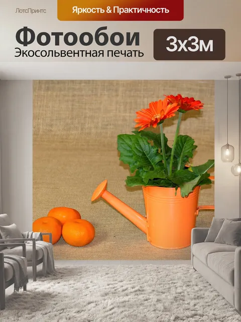 Фотообои Оранжевые герберы и апельсины