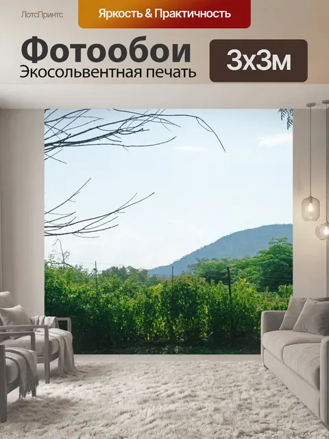 Фотообои растительность и холм