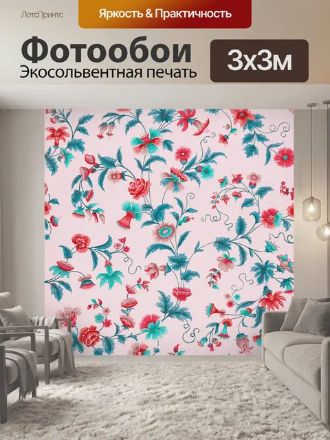 Фотообои Узор цветы цветочный фон