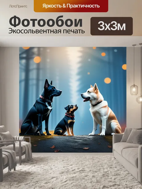 Фотообои с собаками минимал