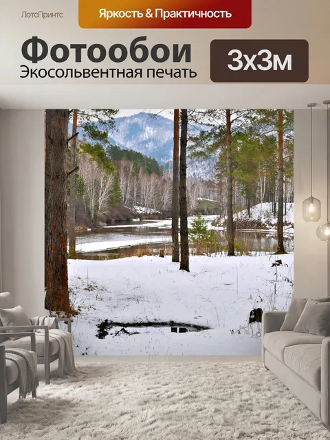 Фотообои Снежный пейзаж