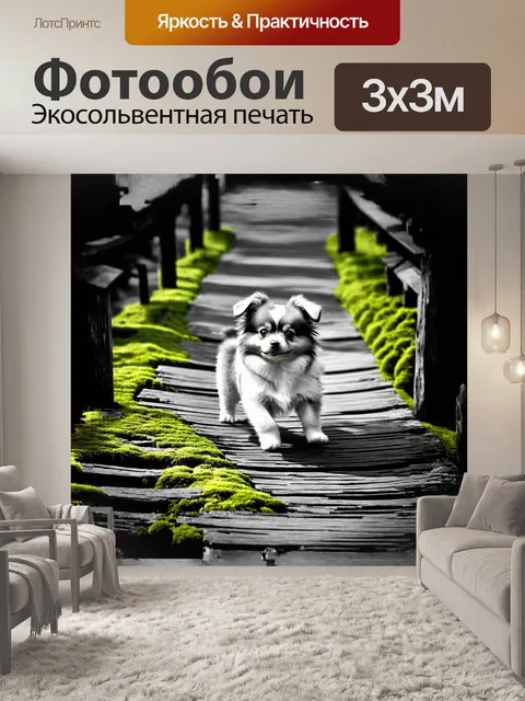 Фотообои на старинном деревянном мосту