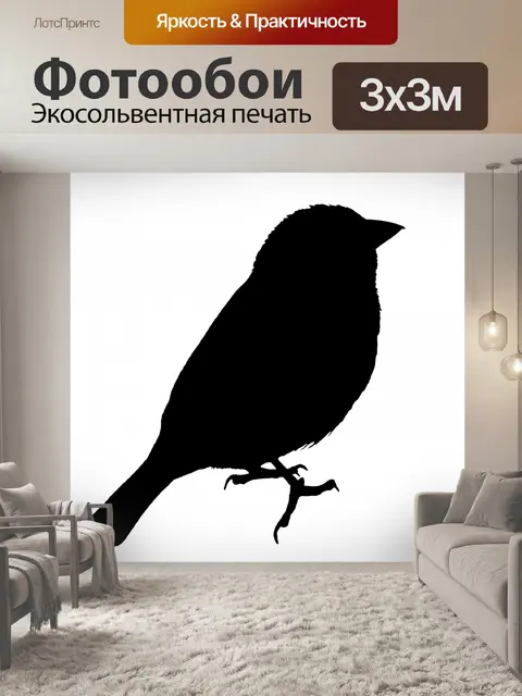 Фотообои Птичий силуэт воробья