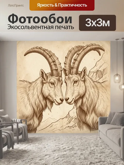 Фотообои Два горных козла