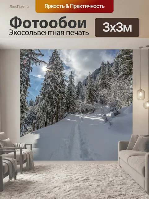 Фотообои Красивый зимний пейзаж