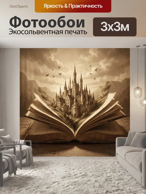 Фотообои Сказочный город из фолианта
