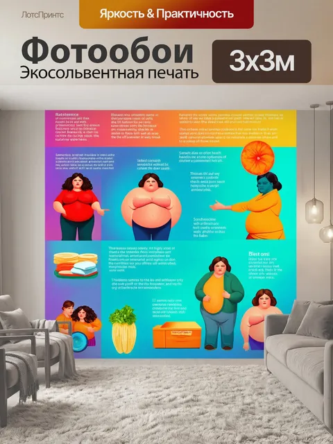 Фотообои креативная схема ожирения и его последствий для здоровья