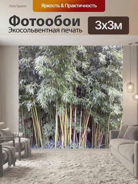 Фотообои Бамбук, соломенная растительность 11
