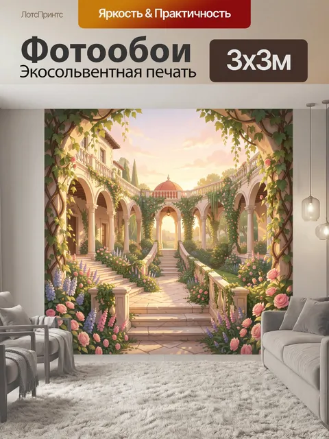 Фотообои Романтичный садовый дворик