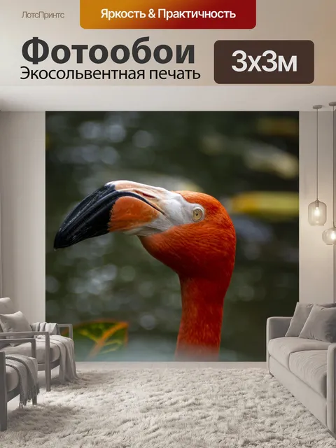 Фотообои Фламинго