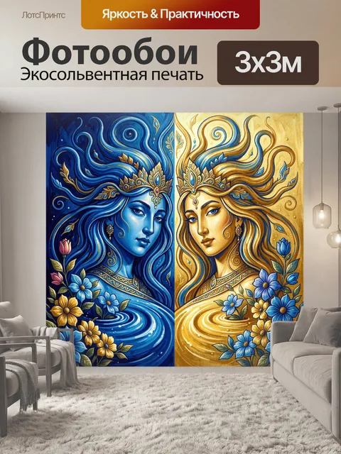 Фотообои Две богини воды и золота