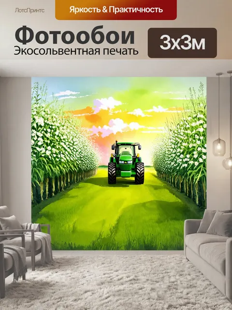 Фотообои на фоне живописного заката