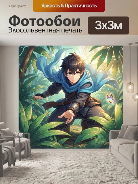 Фотообои Смелый герой в джунглях