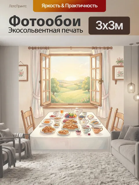 Фотообои Уютный завтрак у окна