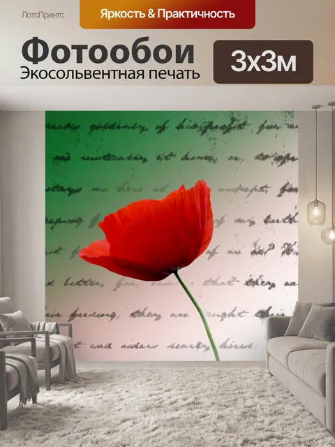 Фотообои Красный мак