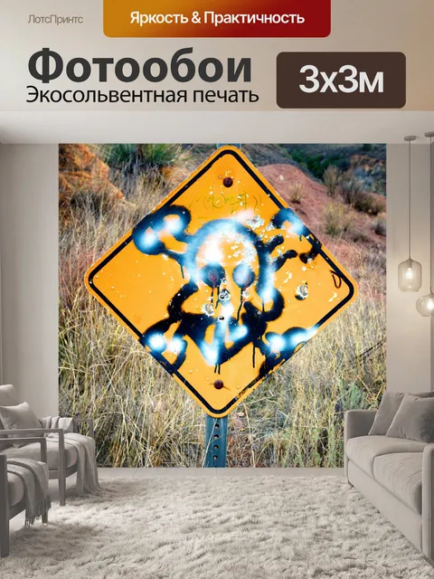 Фотообои Череп и скрещенные кости Граффити