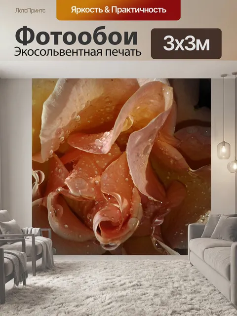 Фотообои оранжевые розы