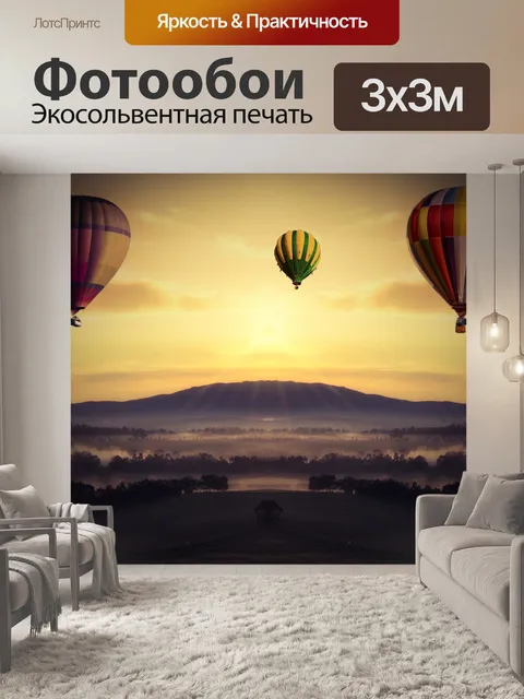 Фотообои воздушные шары, полеты,