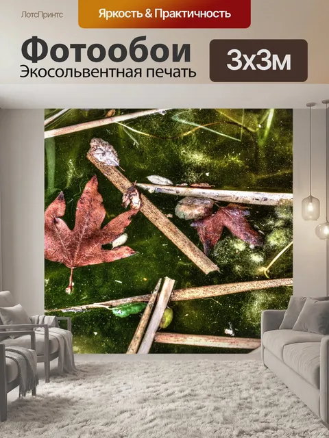 Фотообои Падение листьев и палочек корицы