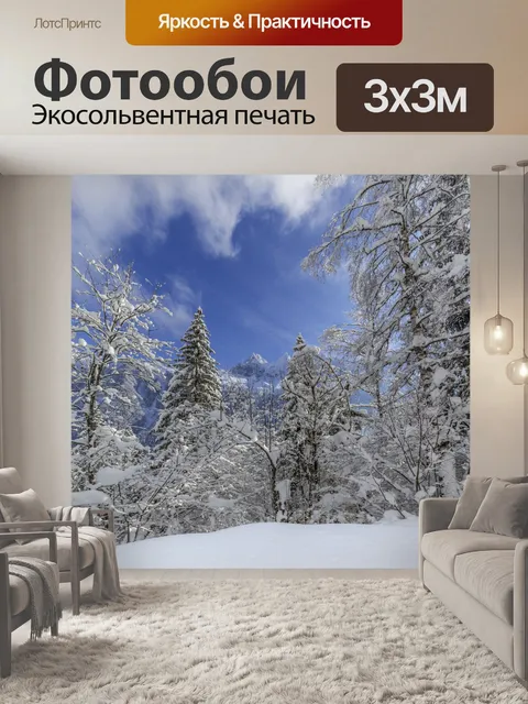 Фотообои Красивый зимний пейзаж