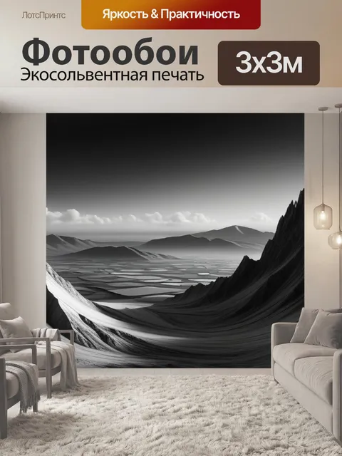 Фотообои видео пейзаж с музыкой чернобелый