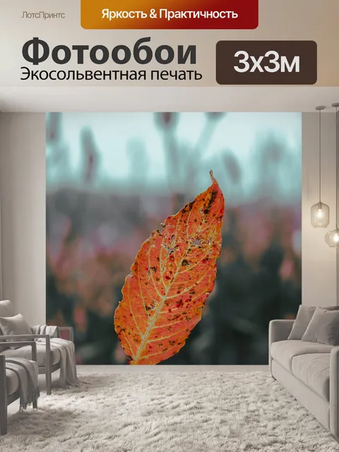 Фотообои Красные листья