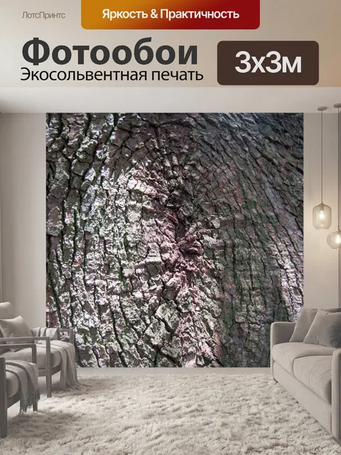 Фотообои круговой узор на коре