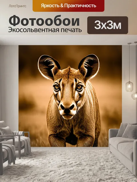 Фотообои животные в стиле сепия