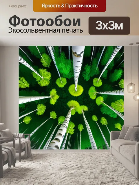 Фотообои пейзаж с березки