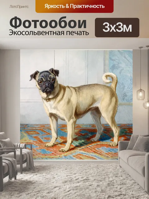 Фотообои Собака винтаж картина старая