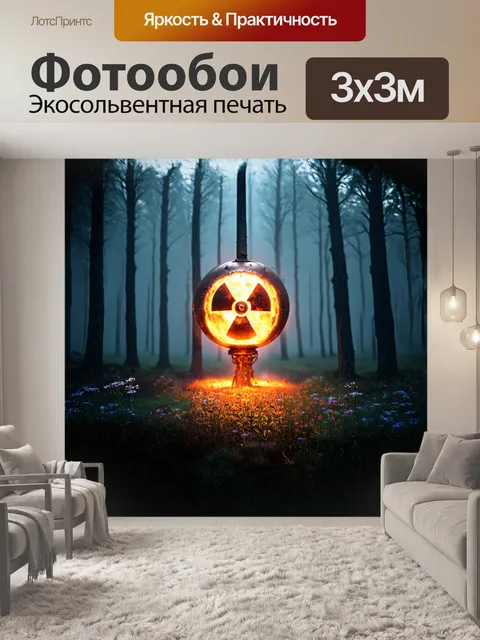 Фотообои на фоне таинственного туманного леса