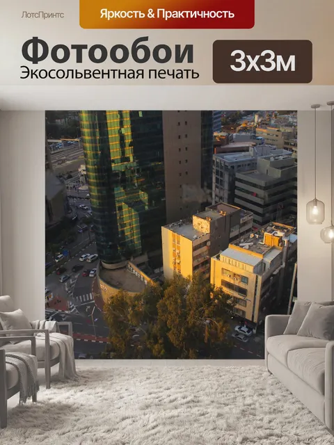 Фотообои Верх зданий на закате