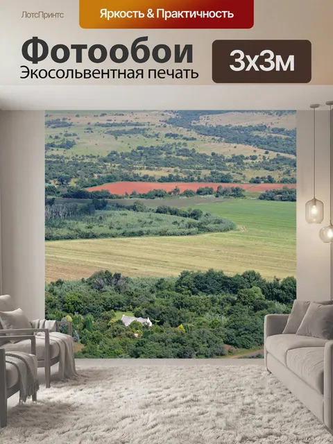 Фотообои антенные поля и деревни