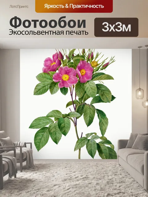Фотообои Цветочный цветок старинное искусство