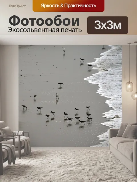Фотообои Птицы на берегу