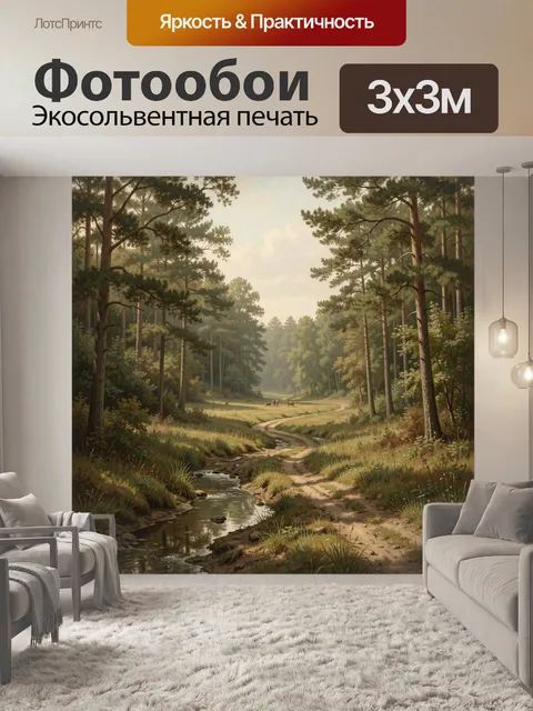 Фотообои Лесная тропа у ручья