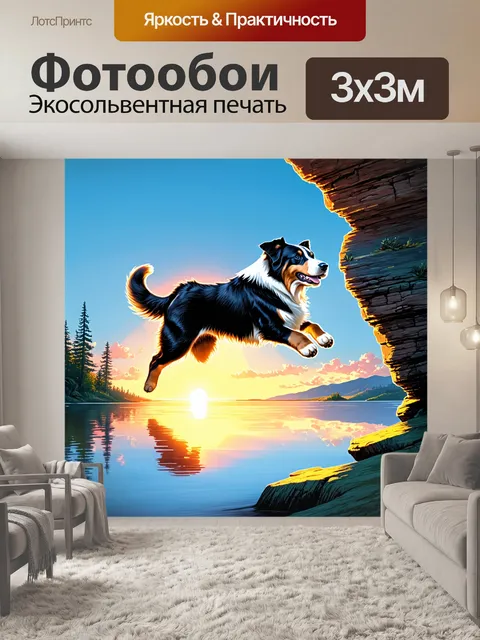 Фотообои описание: бернский зенненхунд