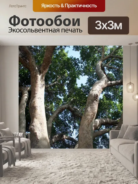 Фотообои Большое дерево с тяжелыми набор отраслей