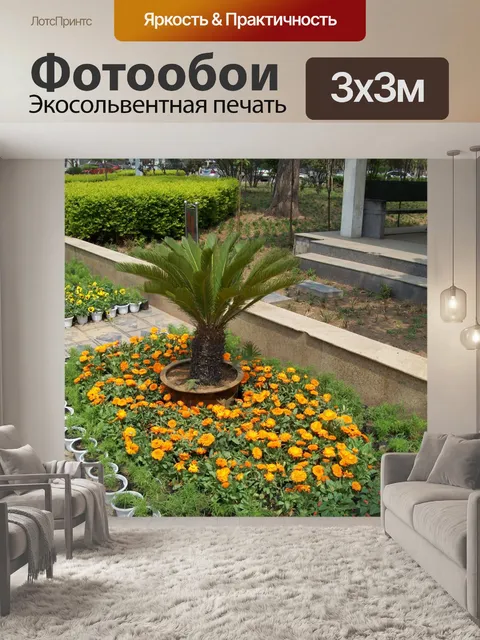 Фотообои Цветы в парке