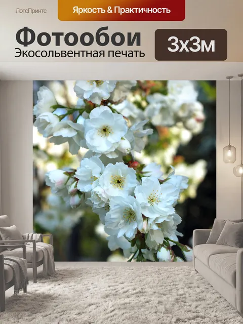 Фотообои Черри цветы