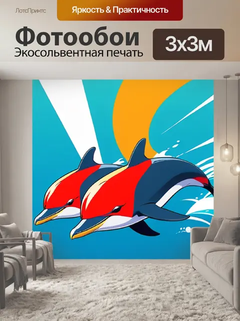 Фотообои дельфин минимализм