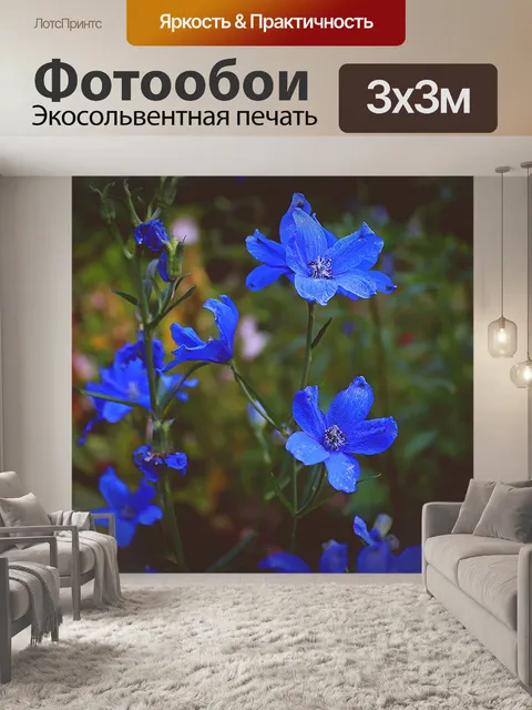 Фотообои Голубой цветок