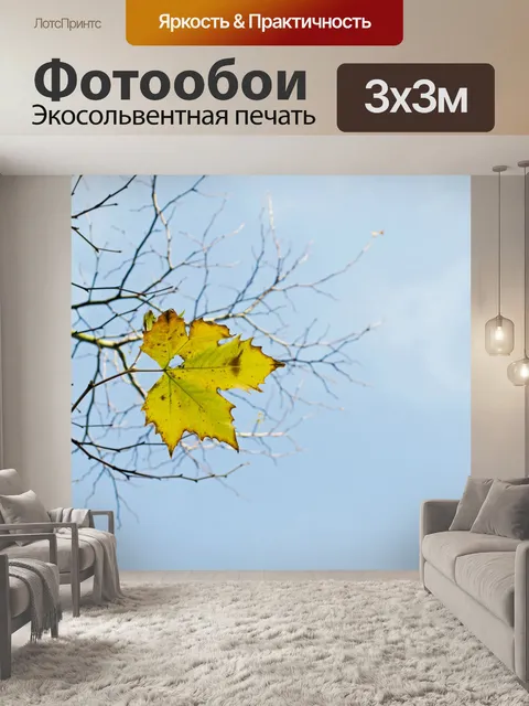 Фотообои последний желтый лист